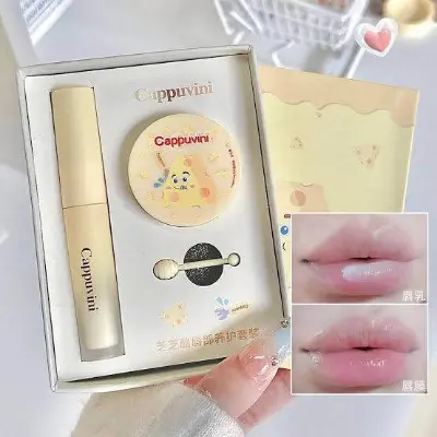 Picture of CAPPUVINI cheese Lip Balm Set Hydrate, Nourish And Moisturizing Lip Care Cream Non-Greasy Lip Mask Set CAPPUVINI Lip Balm Set Hydrate, Nourish And Moisturizing Lip Care Cream Non-Greasy Lip Mask Set