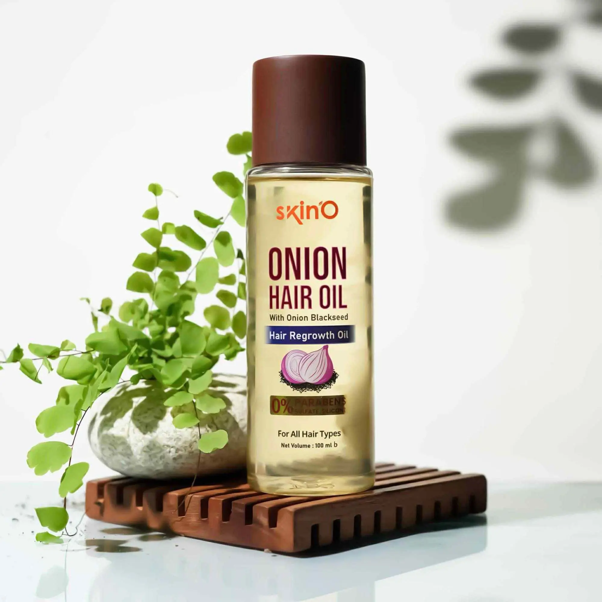 Picture of Skino Onion Hair Oil With Onion Blackseed Hair Regrowth Oil 100ml