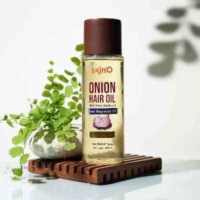 Picture of Skino Onion Hair Oil With Onion Blackseed Hair Regrowth Oil 100ml