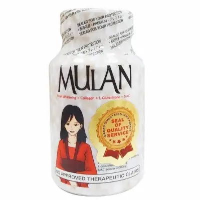 Picture of MULAN 4in1 Whitening x30 Pearl Whitening + Collagen + L-Glutathione + NAC 60 Capsules