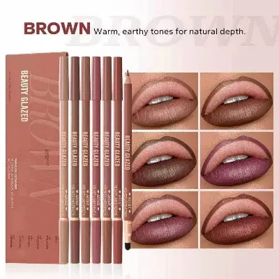Picture of BEAUTY GLAZED ARTIST VELVET LIPLINER SET BROWN-6 pcs