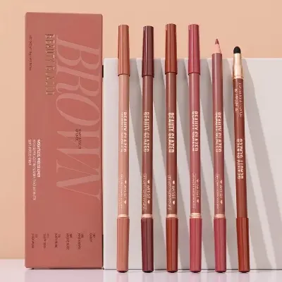 Picture of BEAUTY GLAZED ARTIST VELVET LIPLINER SET BROWN-6 pcs
