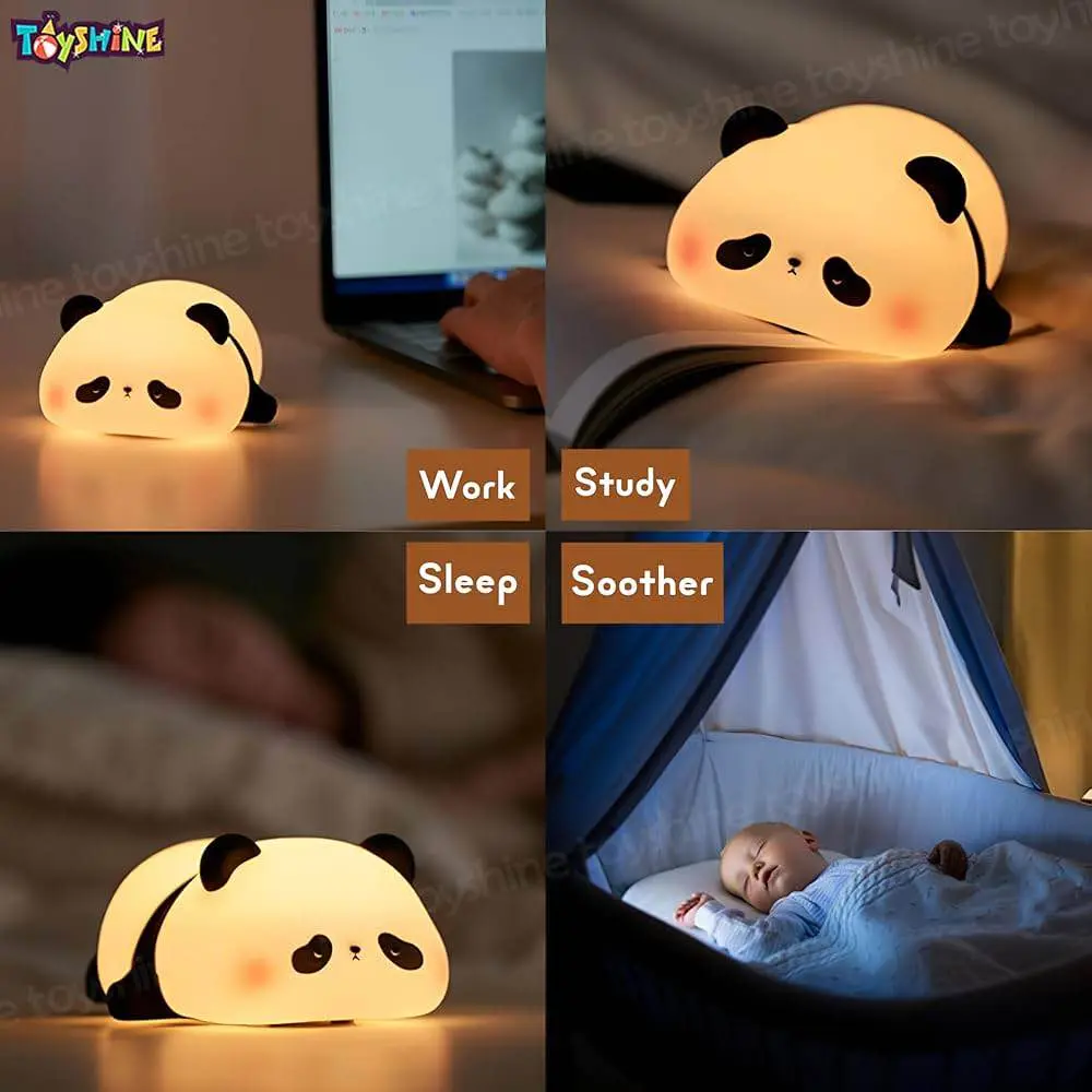 Picture of Sleeping Panda LED Night Light Living Room Cute Panda Plastic Lamp Bedside Decor Creative Kids Night Light Birthday Gift Cake Decor