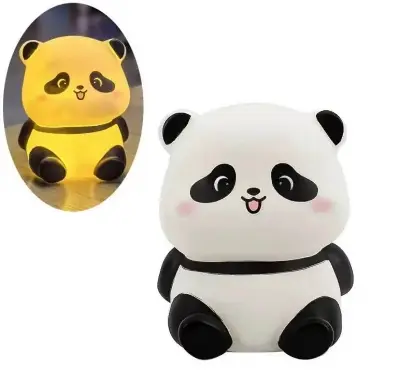 Picture of Panda LED Night Light Living Room Cute Panda Plastic Lamp Bedside Decor Creative Kids Night Light Birthday Gift Cake Decor