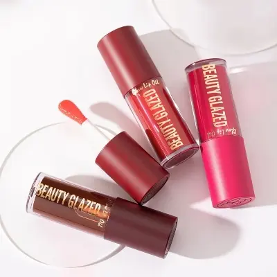 Picture of Beauty Glazed Lip Oil - Hydrating & Plumping Lip Balm with Plant-Based Squalane, Glossy Finish, Matte Finish, All Light Beige Types, Natural Lip Plump Essence-1pcs