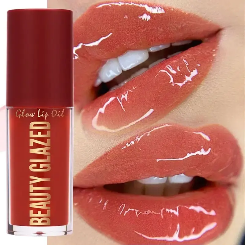 Picture of Beauty Glazed Lip Oil - Hydrating & Plumping Lip Balm with Plant-Based Squalane, Glossy Finish, Matte Finish, All Light Beige Types, Natural Lip Plump Essence-1pcs