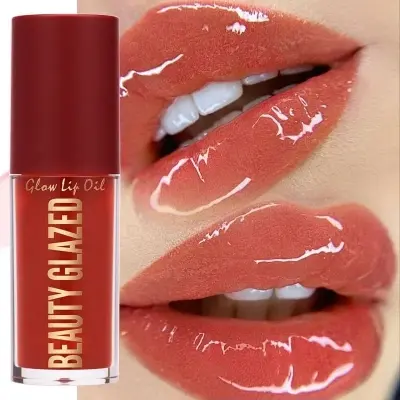 Picture of Beauty Glazed Lip Oil - Hydrating & Plumping Lip Balm with Plant-Based Squalane, Glossy Finish, Matte Finish, All Light Beige Types, Natural Lip Plump Essence-1pcs