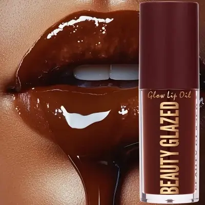 Picture of Beauty Glazed Lip Oil - Hydrating & Plumping Lip Balm with Plant-Based Squalane, Glossy Finish, Matte Finish, All Light Beige Types, Natural Lip Plump Essence-1pcs