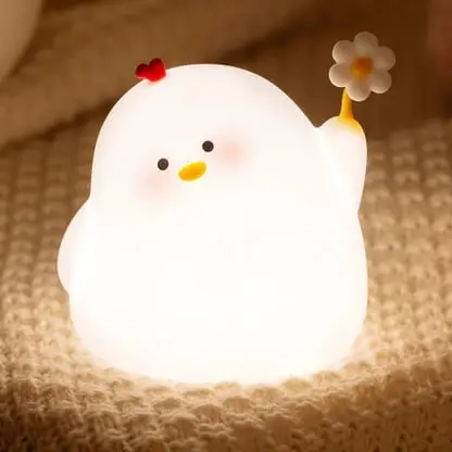 Picture of Cute Chicken Night Light LED Squishy Tap Lamp Best Gift for Baby and Girl