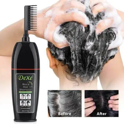 Picture of Dexe Comb System Just 10 Minute's Black Hair Shampoo For Instant Colour For Men & Women - 200 Ml