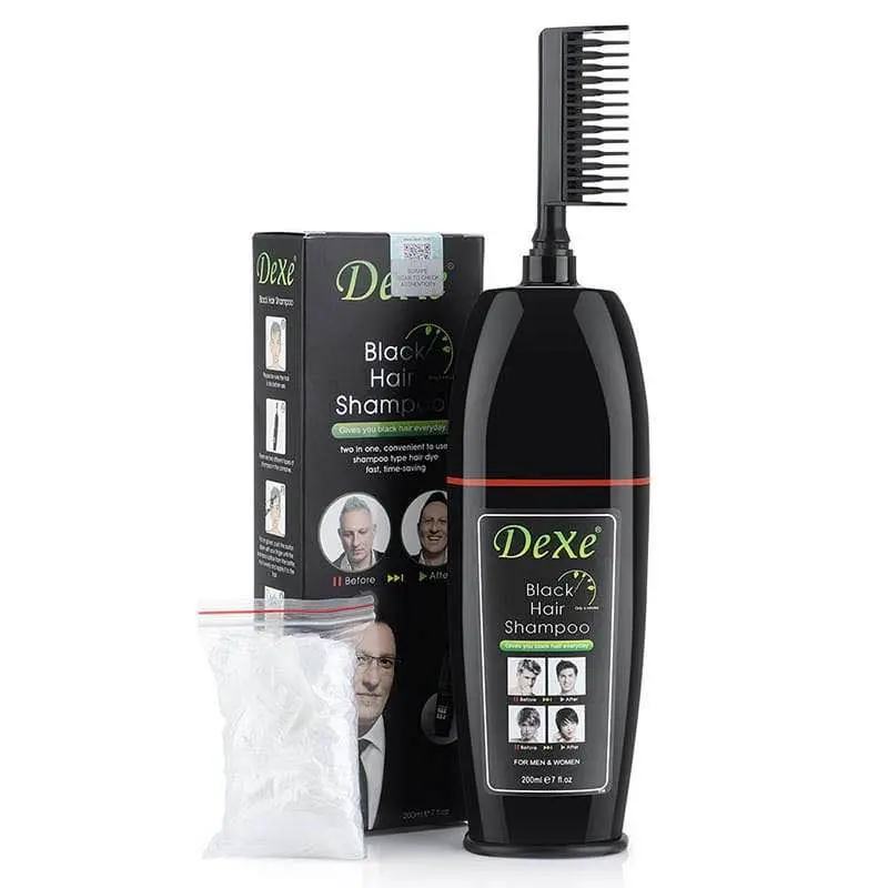 Picture of Dexe Comb System Just 10 Minute's Black Hair Shampoo For Instant Colour For Men & Women - 200 Ml