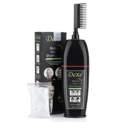 Picture of Dexe Comb System Just 10 Minute's Black Hair Shampoo For Instant Colour For Men & Women - 200 Ml