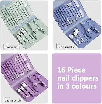 Picture of Nail Clippers Manicure & Pedicure Tools Nail Tools 16 Piece Stainless Steel Set