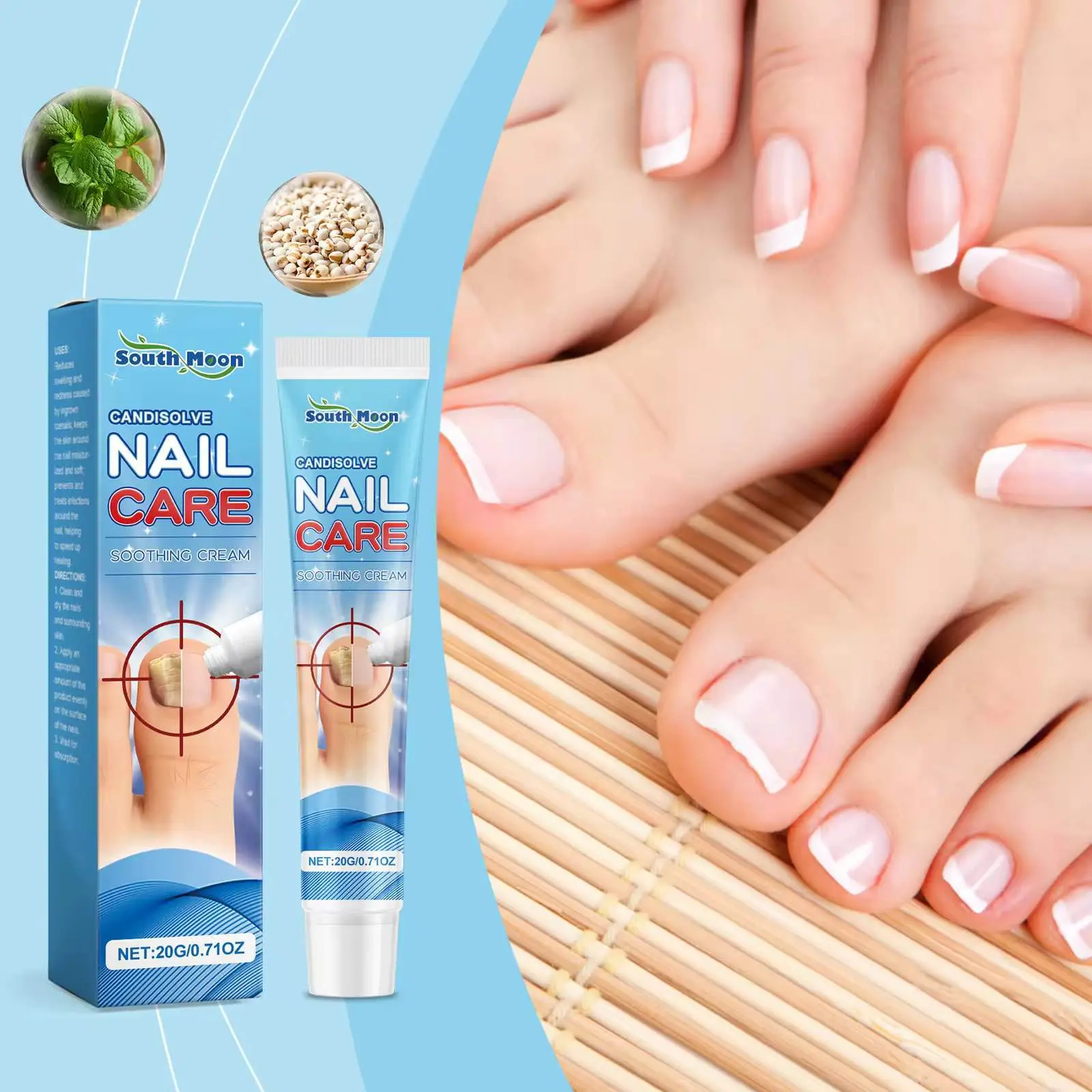 Picture of South moon Nail Hands Foot Cream Nails Fungus Removal Gel Onychomycosis Nails Repair Essence 20g