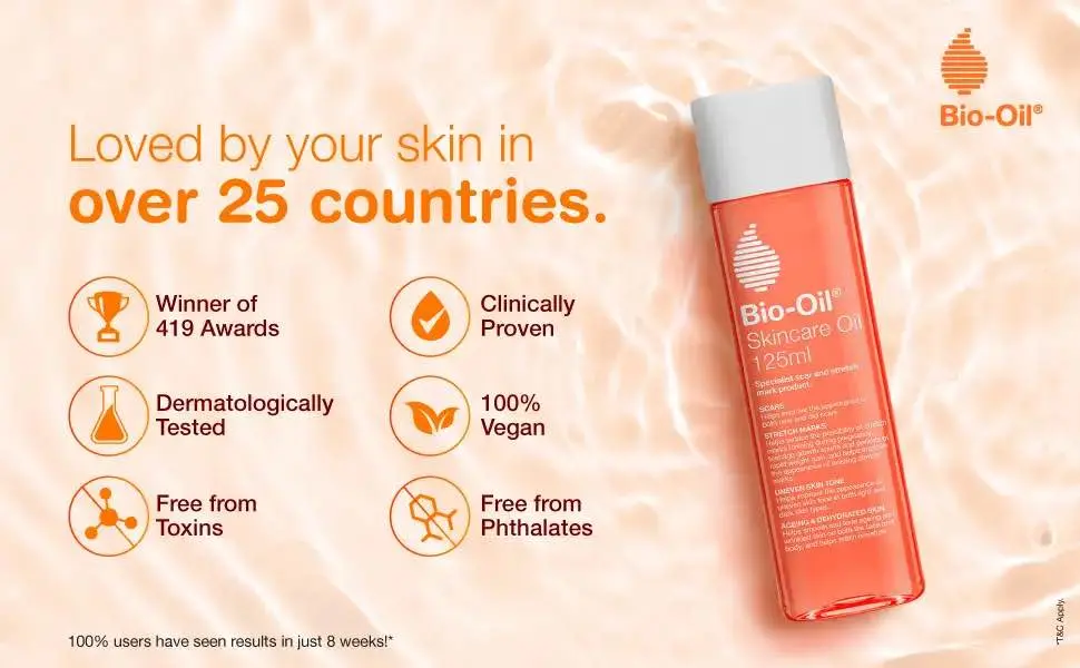 Picture of Bio-Oil Skincare Oil - 125ml Specialist Skin Care Oil - Scars, Stretch Mark, Ageing, Uneven Skin Tone