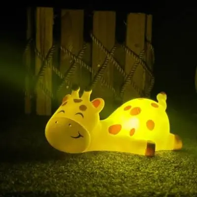 Picture of Cute Sleeping Giraffe LED Nursery Night Light Kids Dimmable Bedside Lamp Toy Best Gift Baby and Girl