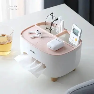 Picture of ECOCO Napkin Holder Household Living Room Dining Room Creative Lovely Simple Multi function Remote Control Storage Tissue Box