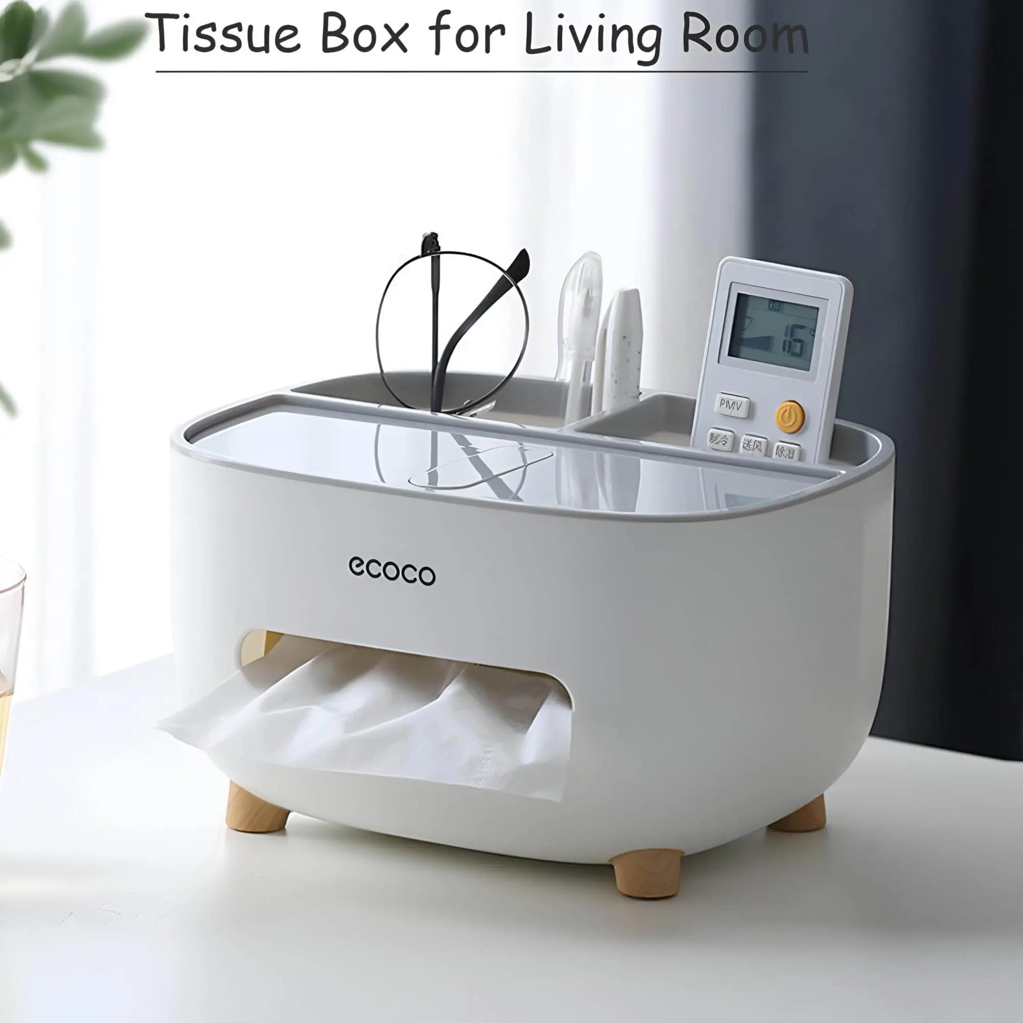 Picture of ECOCO Napkin Holder Household Living Room Dining Room Creative Lovely Simple Multi function Remote Control Storage Tissue Box