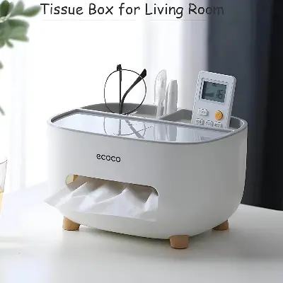 Picture of ECOCO Napkin Holder Household Living Room Dining Room Creative Lovely Simple Multi function Remote Control Storage Tissue Box