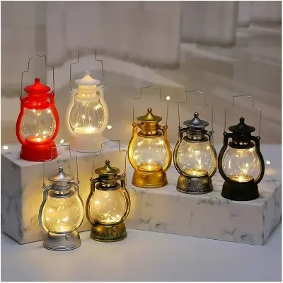 Picture of Lantern Retro Lamp Energy-Saving Holiday Desktop Hanging Bar Night Light Decorative Led Small Home Party
