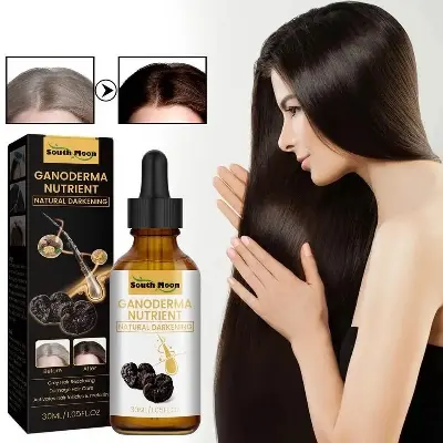 Picture of South Moon Black Hair Oil For Repairing From White To Black Nourishing Moisturizing Scalp Herbal Lotion Liquid Repair Anti-frizz Hair - Hair & Scalp Treatments 