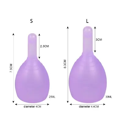 Picture of AEIOU Certified Silicone Copa Menstrual Cup with Drain New Menstrual Cup Designed for Effective Menstruation Management