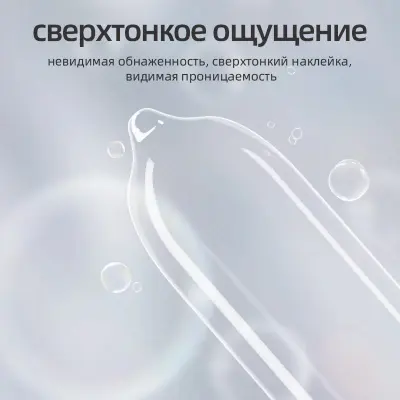 Picture of GJG 003 Ultra Thin Natural Rubber Latex Male Russian Condoms Prevent Pregnancy Enhance - 10 Butter Pack/Box