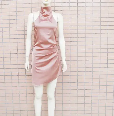 Picture of Women's Fashion Halter Open Back Irregular Se-xy Dress Temperament Commuting Woman Sleeveless Backless Elegant Dresses