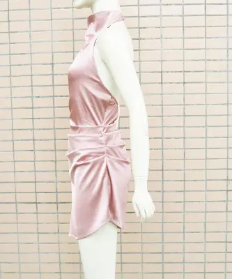 Picture of Women's Fashion Halter Open Back Irregular Se-xy Dress Temperament Commuting Woman Sleeveless Backless Elegant Dresses