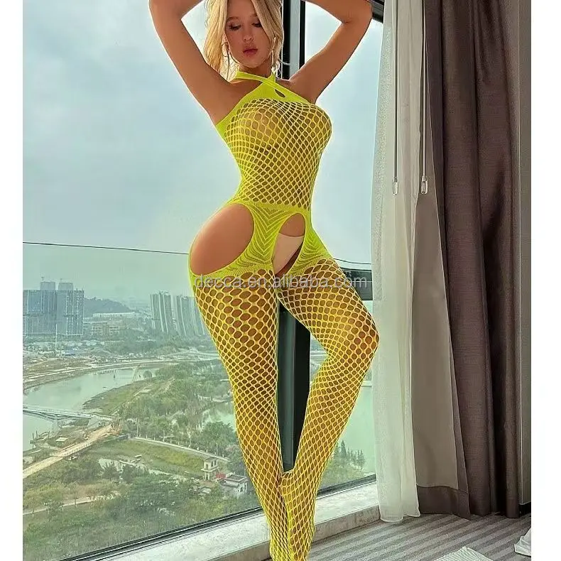 Picture of Elegant Women's Fish net Body stocking with High Elasticity - Mesh High Lingerie