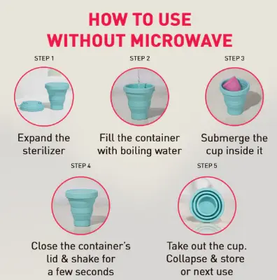 Picture of Portable & Reusable Food-Grade Silicone Folding Water Cup for Menstrual Cup Sterilizer