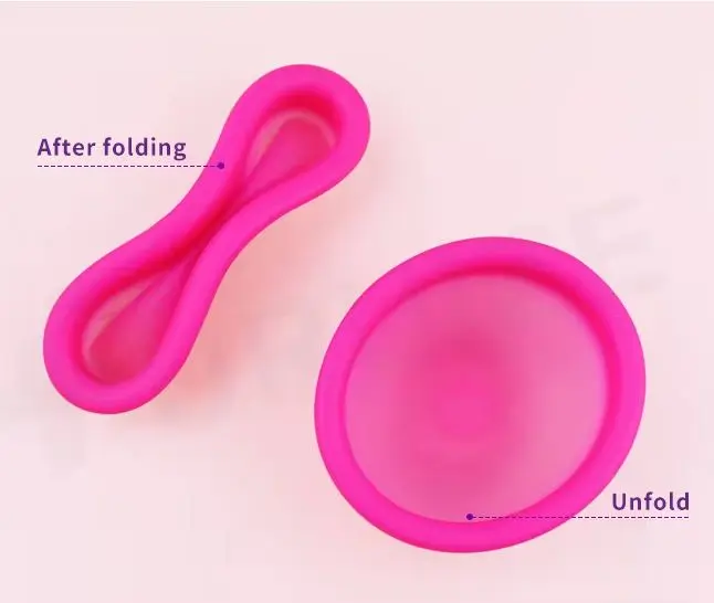 Picture of AEIOU 100% Platinum Grade Medical Silicon Reusable Menstrual Cup Medical Production Line Case  for Women | Size Disc  | Purple | 60 ML | Large Size | Pad