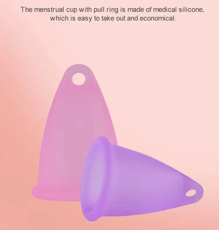 Picture of AEIOU Eco Friendly Feminine Sterilising Period Cup  Female Hygiene Women Organic Menstrual Cups for Women | Large Size | Small Size | Pad