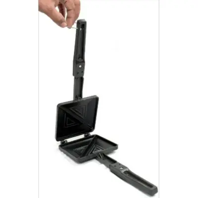 Picture of Stovetop Sandwich Maker Non-Stick Gas Griller, Non-Stick Sandwich Toaster for Gas Stove , Double-Sided Non-Stick Sandwich Maker Pan , Stovetop Griller for Toast, Paratha & Sandwich, Gas Stove Sandwich Toaster Maker