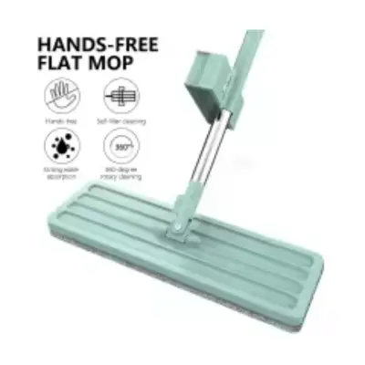 Picture of Dry Wet Flat Floor Mop Washable Microfiber Cleaning Pads Home Floor Clean