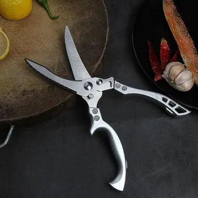 Picture of Powerful Chicken Bone Scissors Stainless Steel Portable Chicken Duck Fish Cutter For Kitchen Accessories