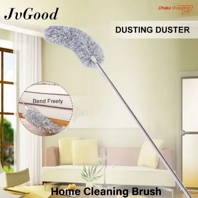 Picture of Microfiber Duster with Extension Pole(Stainless Steel), with Bendable Head, Extendable Duster for Cleaning High Ceiling Fan, Interior Roof, Cobweb, Gap Dust- Wet or Dry Use