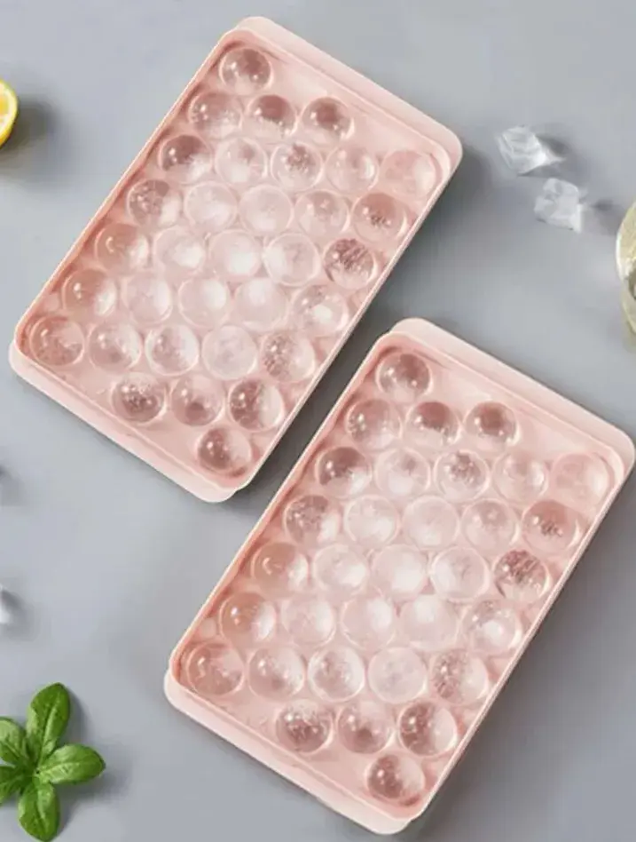 Picture of Style Keepers Round Ice Cube Tray Ball Maker Mold for Freezer Mini Circle Making 33PCS Sphere Chilling Cocktail Whiskey Plastic Reusable Flexible Trays Molds Cocktails Keep Drinks (1)