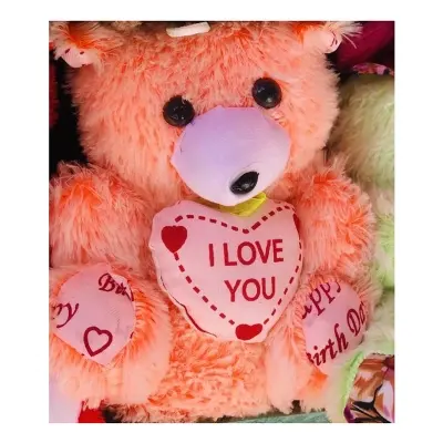 Picture of 1 Feet Woolen Teddy Bear Soft Doll-Happy Birthday To You (Multicolor)