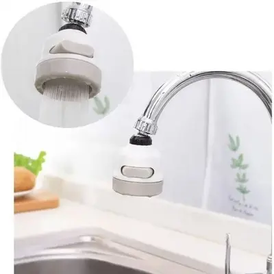 Picture of Silicone and Stainless Steel 360 Degree Rotating Sprinkler Faucet Pressurizing Kitchen Accessory