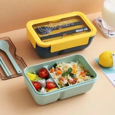 Picture of 850 Large-capacity Lunch Boxes For Kids Microwaveable Heating Portable PP Bento Box Food Nordic Picnic Lunch Box For School