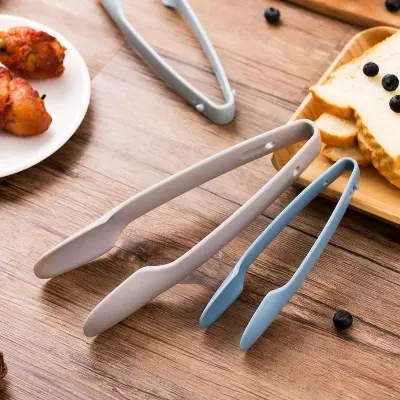 Picture of Kitchen Food Tong Plastic Thicken BBQ Tong Pizza Pies Clip Fish Meat Bread Clamp Utensils Kitchen Utensils Tools (Multicolor)