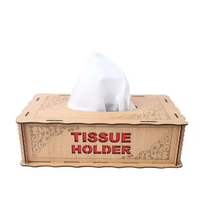 Picture of Wooden Tissue Box (Brown)