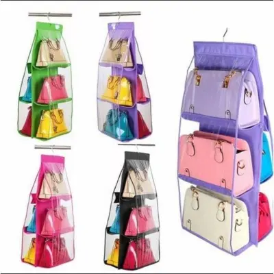 Picture of Hand Bag Storage Organizer Closet Rack Hangers (Multicolor)