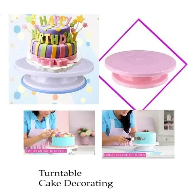Picture of Turn Table 28cm Cake Decorating Plastic -1pcs (White)