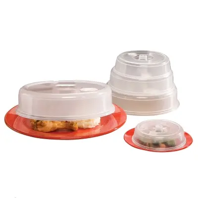 Picture of MICROWAVE FOOD COVER / Plate Cover Splatter Guard Non Stick Plastic Clear Dish Lid