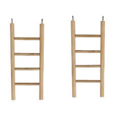 Picture of 2 pis Wooden Bird ladder fun cage toy for bird training