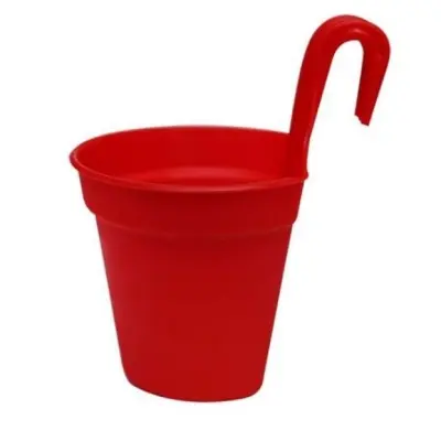 Picture of Grill Flower Pot Plastic 4 inch Red [2 pis] (Multicolor)