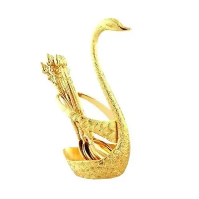 Picture of Spoon Set With Swan Stand (Gold)