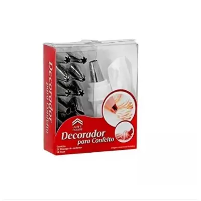 Picture of 12 Piece Cake Decorating Set Frosting Icing Piping Bag Tips with Steel Nozzles. Reusable & Washable (Multicolor)